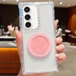 Custodia per telefono Dreamland trasparente con supporto MagSafe., For Samsung Galaxy S25 / S24 5G, For Samsung Galaxy S25+ / S24+ 5G, For Samsung Galaxy S25 Ultra / S24 Ultra 5G