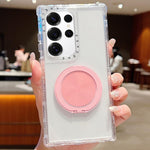 Custodia per telefono Dreamland trasparente con supporto MagSafe., For Samsung Galaxy S25 / S24 5G, For Samsung Galaxy S25+ / S24+ 5G, For Samsung Galaxy S25 Ultra / S24 Ultra 5G