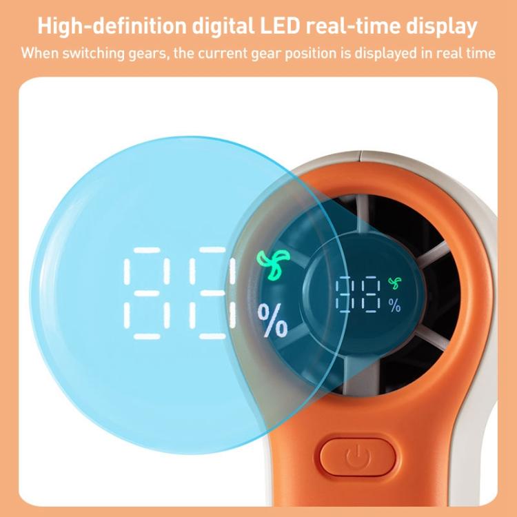 Mini ventilatore portatile con display digitale e batteria 2000mA