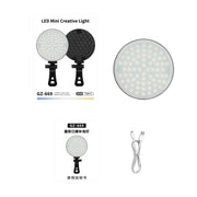 Luce LED portatile GZ-669 RGB tascabile 3200-7200K