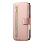 Portafoglio con cerniera ad anelli, protezione RFID, custodia per telefono in pelle MagSafe, For iPhone 16 Plus, For iPhone 16, For iPhone 15 Pro Max