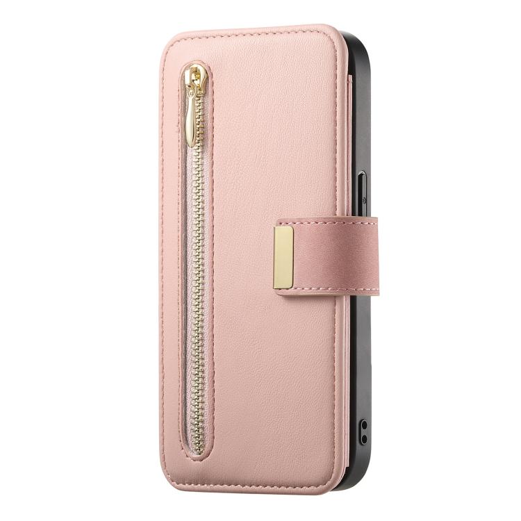 Portafoglio con cerniera ad anelli, protezione RFID, custodia per telefono in pelle MagSafe, For iPhone 13, For iPhone 12 / 12 Pro, For iPhone 12 Pro Max
