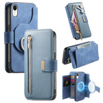 Portafoglio con cerniera ad anelli, protezione RFID, custodia per telefono in pelle MagSafe, For iPhone X / XS, For iPhone XR, For iPhone XS Max