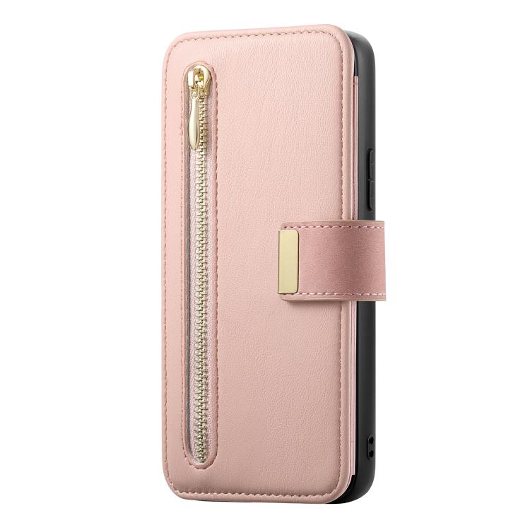 Portafoglio con cerniera ad anello, protezione RFID, custodia per telefono in pelle MagSafe, For Galaxy S23+ 5G