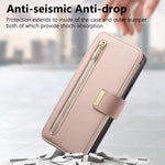 Portafoglio con cerniera ad anello, protezione RFID, custodia per telefono in pelle MagSafe, For Galaxy A06 4G / 5G, For Galaxy A56 5G, For Galaxy A26 5G