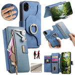 Portafoglio con cerniera ad anello, protezione RFID, custodia per telefono in pelle MagSafe, For Galaxy A06 4G / 5G, For Galaxy A56 5G, For Galaxy A26 5G