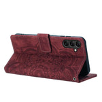 Custodia per telefono in pelle satinata stile retrò con mandala in rilievo., For Samsung Galaxy A05s, For Samsung Galaxy A25 5G, For Samsung Galaxy A24 4G, For Samsung Galaxy A23 5G