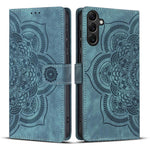Custodia per telefono in pelle satinata stile retrò con mandala in rilievo., For Samsung Galaxy A05s, For Samsung Galaxy A25 5G, For Samsung Galaxy A24 4G, For Samsung Galaxy A23 5G