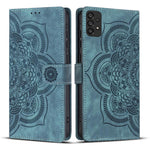Custodia per telefono in pelle satinata stile retrò con mandala in rilievo., For Samsung Galaxy A05s, For Samsung Galaxy A25 5G, For Samsung Galaxy A24 4G, For Samsung Galaxy A23 5G