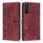 Custodia per telefono in pelle satinata stile retrò con mandala in rilievo., For Samsung Galaxy A17 5G / A26 5G, For Samsung Galaxy A56 5G, For Samsung Galaxy A26 5G, For Samsung Galaxy A36 5G