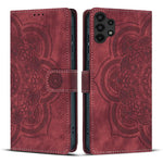Custodia per telefono in pelle satinata stile retrò con mandala in rilievo., For Samsung Galaxy A33 5G, For Samsung Galaxy A53 5G, For Samsung Galaxy A32 5G
