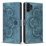 Custodia per telefono in pelle satinata stile retrò con mandala in rilievo., For Samsung Galaxy A33 5G, For Samsung Galaxy A53 5G, For Samsung Galaxy A32 5G