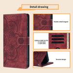 Custodia per telefono in pelle satinata stile retrò con mandala in rilievo., For Samsung Galaxy A33 5G, For Samsung Galaxy A53 5G, For Samsung Galaxy A32 5G