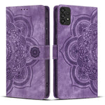 Custodia per telefono in pelle satinata stile retrò con mandala in rilievo., For Samsung Galaxy A33 5G, For Samsung Galaxy A53 5G, For Samsung Galaxy A32 5G