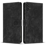 Custodia per telefono in pelle satinata stile retrò con mandala in rilievo., For Samsung Galaxy A33 5G, For Samsung Galaxy A53 5G, For Samsung Galaxy A32 5G