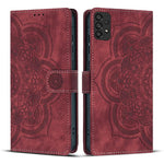 Custodia per telefono in pelle satinata stile retrò con mandala in rilievo., For Samsung Galaxy A33 5G, For Samsung Galaxy A53 5G, For Samsung Galaxy A32 5G