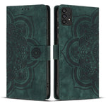 Custodia per telefono in pelle satinata stile retrò con mandala in rilievo., For Samsung Galaxy A33 5G, For Samsung Galaxy A53 5G, For Samsung Galaxy A32 5G