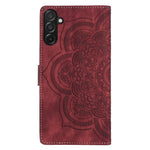 Custodia per telefono in pelle satinata stile retrò con mandala in rilievo., For Samsung Galaxy A57 5G, For Samsung Galaxy A37 5G, For Galaxy A27 5G, For Samsung Galaxy A07 4G / A06 4G