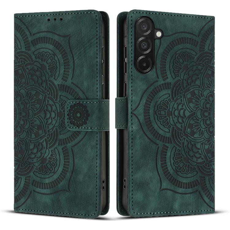 Custodia per telefono in pelle satinata stile retrò con mandala in rilievo., For Samsung Galaxy A57 5G, For Samsung Galaxy A37 5G, For Galaxy A27 5G, For Samsung Galaxy A07 4G / A06 4G