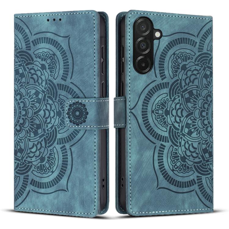 Custodia per telefono in pelle satinata stile retrò con mandala in rilievo., For Samsung Galaxy A57 5G, For Samsung Galaxy A37 5G, For Galaxy A27 5G, For Samsung Galaxy A07 4G / A06 4G