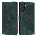 Custodia per telefono in pelle satinata stile retrò con mandala in rilievo., For Samsung Galaxy A57 5G, For Samsung Galaxy A37 5G, For Galaxy A27 5G, For Samsung Galaxy A07 4G / A06 4G