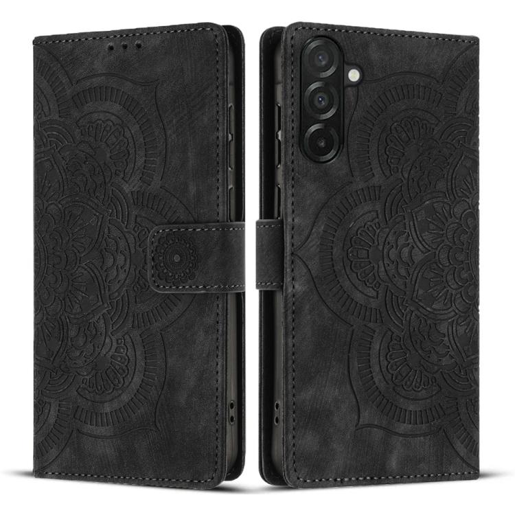 Custodia per telefono in pelle satinata stile retrò con mandala in rilievo., For Samsung Galaxy A57 5G, For Samsung Galaxy A37 5G, For Galaxy A27 5G, For Samsung Galaxy A07 4G / A06 4G