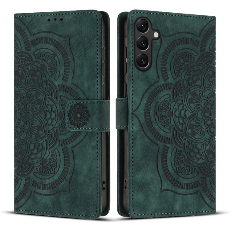 Custodia per telefono in pelle satinata stile retrò con mandala in rilievo., For Samsung Galaxy S26 5G, For Samsung Galaxy S25 FE 5G, For Samsung Galaxy S25 Edge 5G, For Samsung Galaxy S25 5G