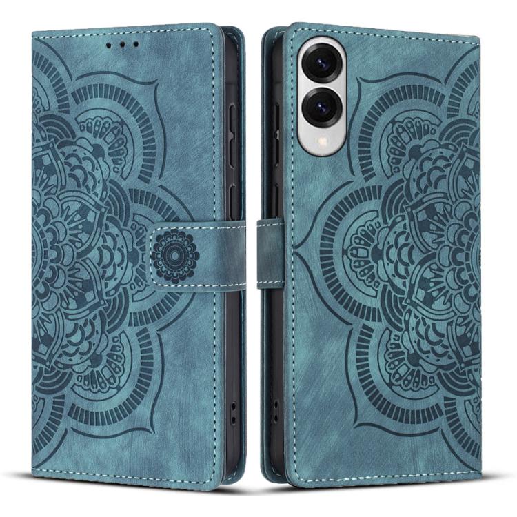 Custodia per telefono in pelle satinata stile retrò con mandala in rilievo., For Samsung Galaxy S26 5G, For Samsung Galaxy S25 FE 5G, For Samsung Galaxy S25 Edge 5G, For Samsung Galaxy S25 5G