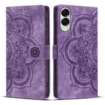 Custodia per telefono in pelle satinata stile retrò con mandala in rilievo., For Samsung Galaxy S26 5G, For Samsung Galaxy S25 FE 5G, For Samsung Galaxy S25 Edge 5G, For Samsung Galaxy S25 5G