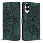 Custodia per telefono in pelle satinata stile retrò con mandala in rilievo., For Samsung Galaxy S26 5G, For Samsung Galaxy S25 FE 5G, For Samsung Galaxy S25 Edge 5G, For Samsung Galaxy S25 5G