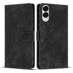 Custodia per telefono in pelle satinata stile retrò con mandala in rilievo., For Samsung Galaxy S26 5G, For Samsung Galaxy S25 FE 5G, For Samsung Galaxy S25 Edge 5G, For Samsung Galaxy S25 5G