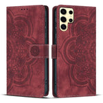 Custodia per telefono in pelle satinata stile retrò con mandala in rilievo., For Samsung Galaxy S25+ 5G, For Samsung Galaxy S25 Ultra 5G, For Samsung Galaxy S24 FE 5G, For Samsung Galaxy S24 Ultra 5G