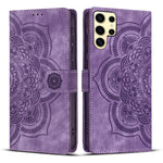 Custodia per telefono in pelle satinata stile retrò con mandala in rilievo., For Samsung Galaxy S25+ 5G, For Samsung Galaxy S25 Ultra 5G, For Samsung Galaxy S24 FE 5G, For Samsung Galaxy S24 Ultra 5G