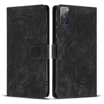Custodia per telefono in pelle satinata stile retrò con mandala in rilievo., For Samsung Galaxy S23+ 5G, For Samsung Galaxy S23 5G, For Samsung Galaxy S20 FE, For Samsung Galaxy S22 Ultra 5G