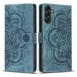 Custodia per telefono in pelle satinata stile retrò con mandala in rilievo., For Galaxy S26 FE 5G, For Samsung Galaxy S26+ 5G, For Samsung Galaxy S26 Edge 5G, For Samsung Galaxy S26 Ultra 5G
