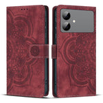 Custodia per telefono in pelle satinata stile retrò con mandala in rilievo., For Galaxy S26 FE 5G, For Samsung Galaxy S26+ 5G, For Samsung Galaxy S26 Edge 5G, For Samsung Galaxy S26 Ultra 5G