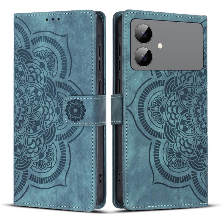 Custodia per telefono in pelle satinata stile retrò con mandala in rilievo., For Galaxy S26 FE 5G, For Samsung Galaxy S26+ 5G, For Samsung Galaxy S26 Edge 5G, For Samsung Galaxy S26 Ultra 5G