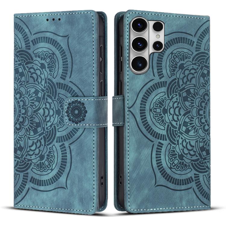 Custodia per telefono in pelle satinata stile retrò con mandala in rilievo., For Galaxy S26 FE 5G, For Samsung Galaxy S26+ 5G, For Samsung Galaxy S26 Edge 5G, For Samsung Galaxy S26 Ultra 5G