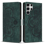 Custodia per telefono in pelle satinata stile retrò con mandala in rilievo., For Galaxy S26 FE 5G, For Samsung Galaxy S26+ 5G, For Samsung Galaxy S26 Edge 5G, For Samsung Galaxy S26 Ultra 5G