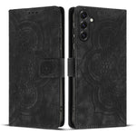 Custodia per telefono in pelle satinata stile retrò con mandala in rilievo., For Samsung Galaxy S26 5G, For Samsung Galaxy S25 FE 5G, For Samsung Galaxy S25 Edge 5G, For Samsung Galaxy S25 5G