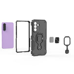 Custodia per telefono ibrida in TPU e PC con supporto in metallo., For Samsung Galaxy A57 5G, For Samsung Galaxy A27 5G, For Galaxy A07 4G, For Samsung Galaxy A17 5G