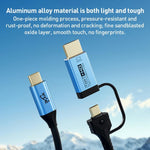YCE-V292 2 in 1 Type-C to Type-C and HDMI2.0 Adapter Cable