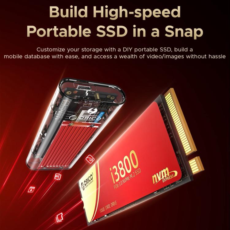 ORICO-i3800 M.2 NVME 2280 SSD, 1TB, 2TB