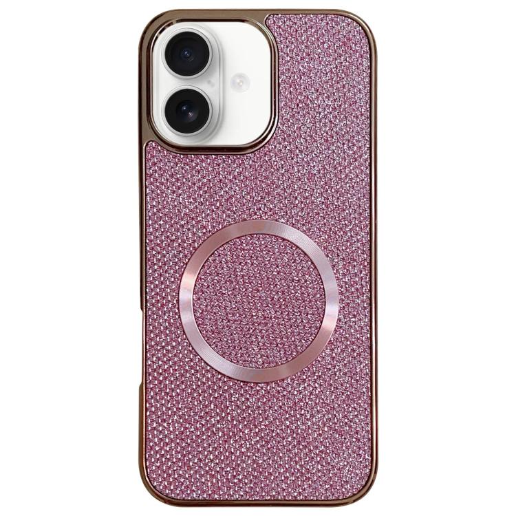 Custodia per telefono MagSafe in policarbonato con finitura glitterata galvanizzata., For iPhone 16 Plus, For iPhone 16, For iPhone 15 Pro Max, For iPhone 15 Pro