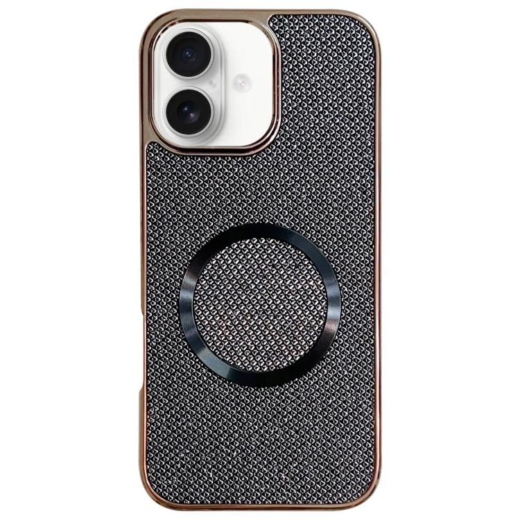 Custodia per telefono MagSafe in policarbonato con finitura glitterata galvanizzata., For iPhone 16 Plus, For iPhone 16, For iPhone 15 Pro Max, For iPhone 15 Pro