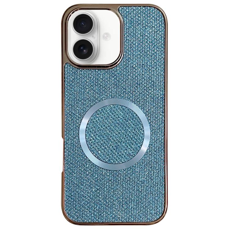 Custodia per telefono MagSafe in policarbonato con finitura glitterata galvanizzata., For iPhone 16 Plus, For iPhone 16, For iPhone 15 Pro Max, For iPhone 15 Pro