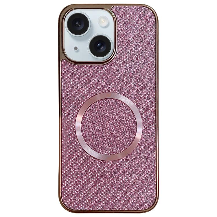 Custodia per telefono MagSafe in policarbonato con finitura glitterata galvanizzata., For iPhone 15 Plus, For iPhone 15, For iPhone 14 Plus, For iPhone 14