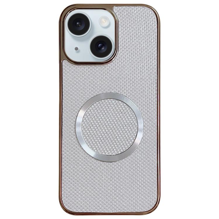 Custodia per telefono MagSafe in policarbonato con finitura glitterata galvanizzata., For iPhone 15 Plus, For iPhone 15, For iPhone 14 Plus, For iPhone 14