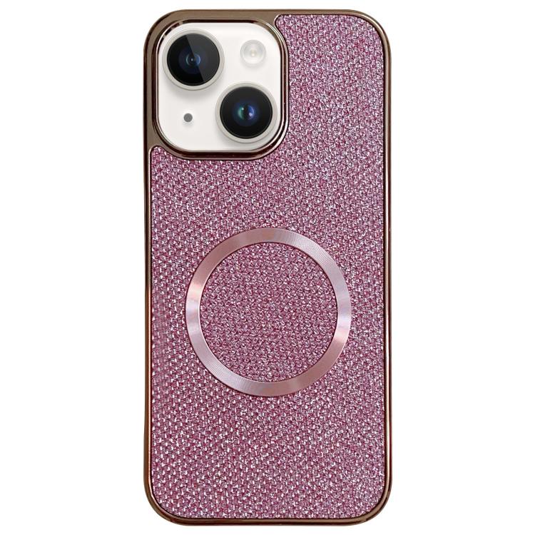 Custodia per telefono MagSafe in policarbonato con finitura glitterata galvanizzata., For iPhone 15 Plus, For iPhone 15, For iPhone 14 Plus, For iPhone 14