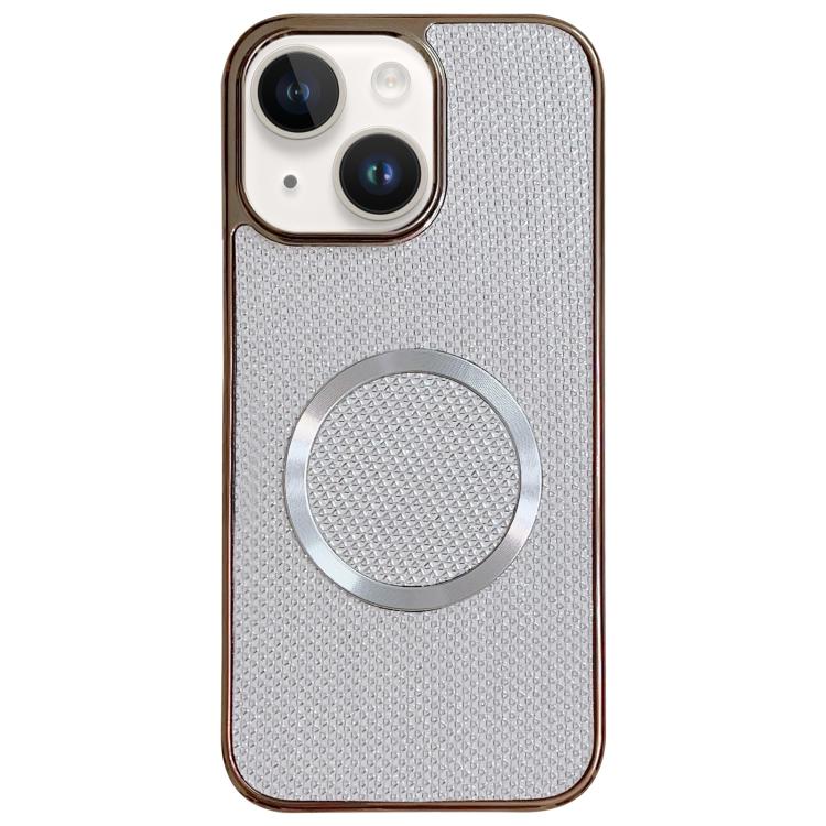 Custodia per telefono MagSafe in policarbonato con finitura glitterata galvanizzata., For iPhone 15 Plus, For iPhone 15, For iPhone 14 Plus, For iPhone 14